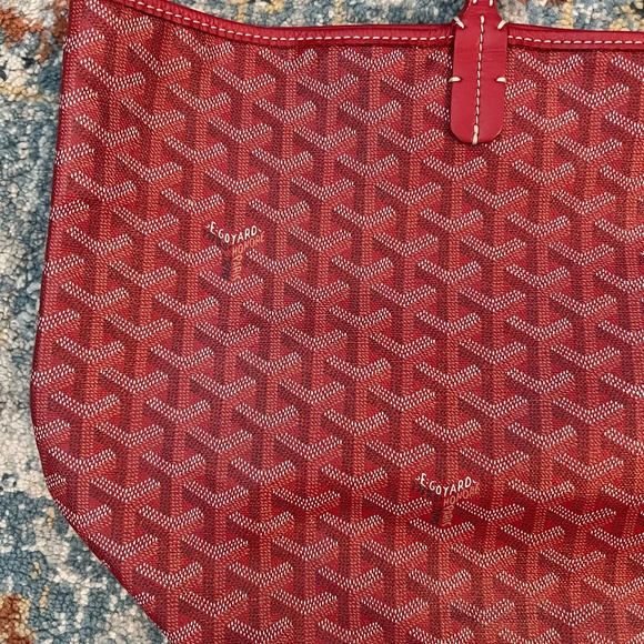 Goyard Saint Louis Tote Bad Red PM Coated Canvas - Picture 15 of 15